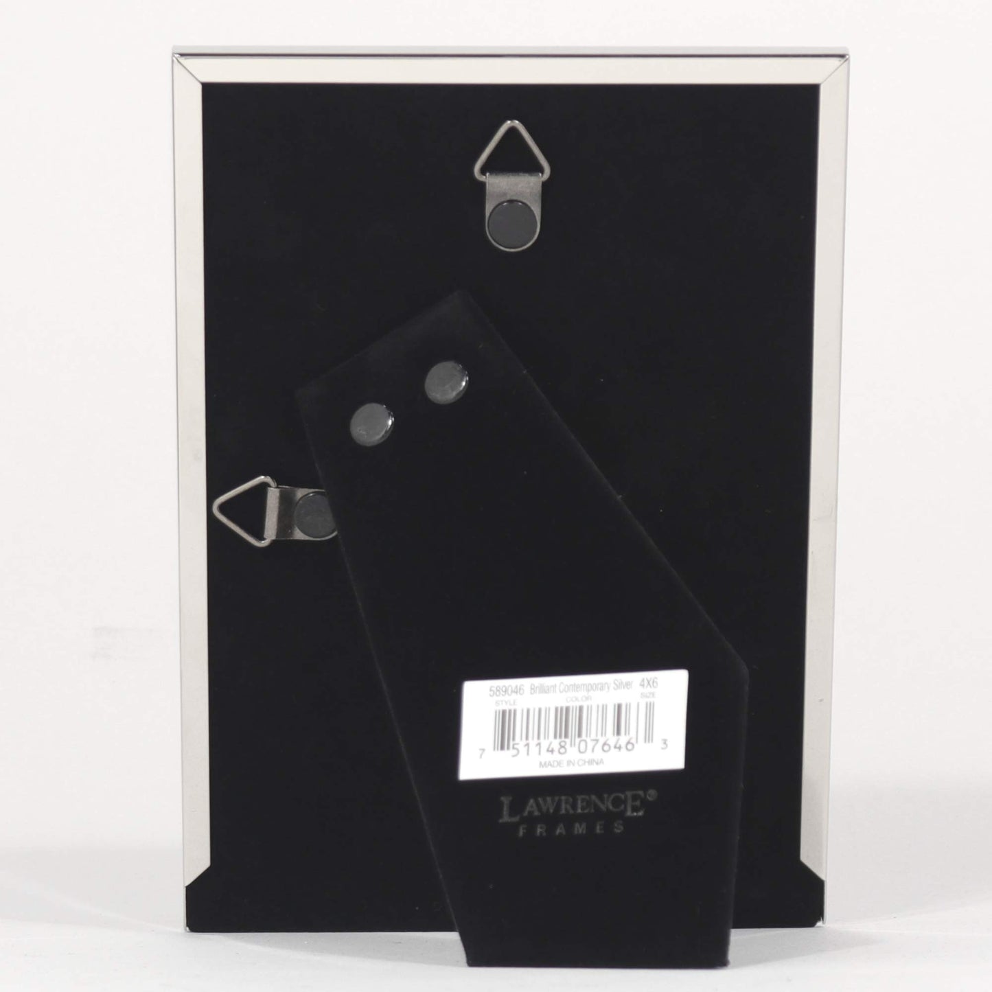 Lawrence Frames 4x6 Flat Silver Metal Picture Frame
