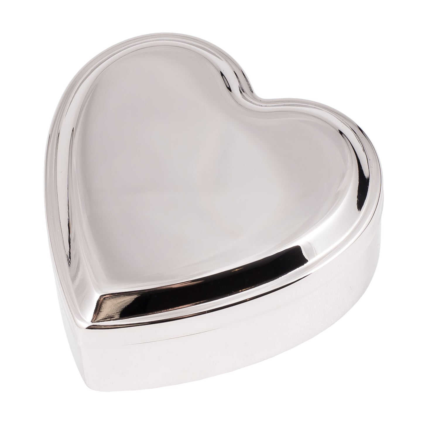 Creative Gifts International 026014 3.5 in. Heart Box Lift Top - Nickel Plated