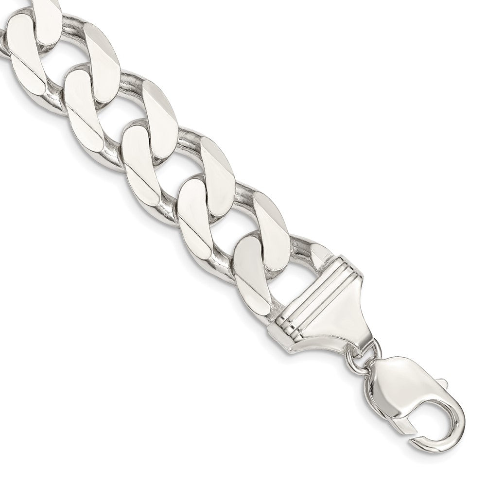 Sterling Silver 14.5mm Curb Chain 9 inches