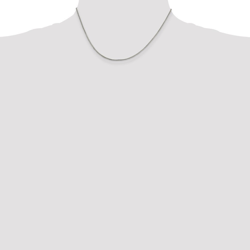 Sterling Silver 1.25mm Round Box Chain 16 Inches