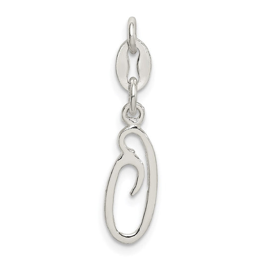 Sterling Silver Letter O Initial Charm