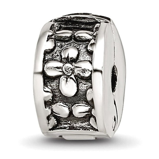 Sterling Silver Reflections Kids Floral Clip Bead