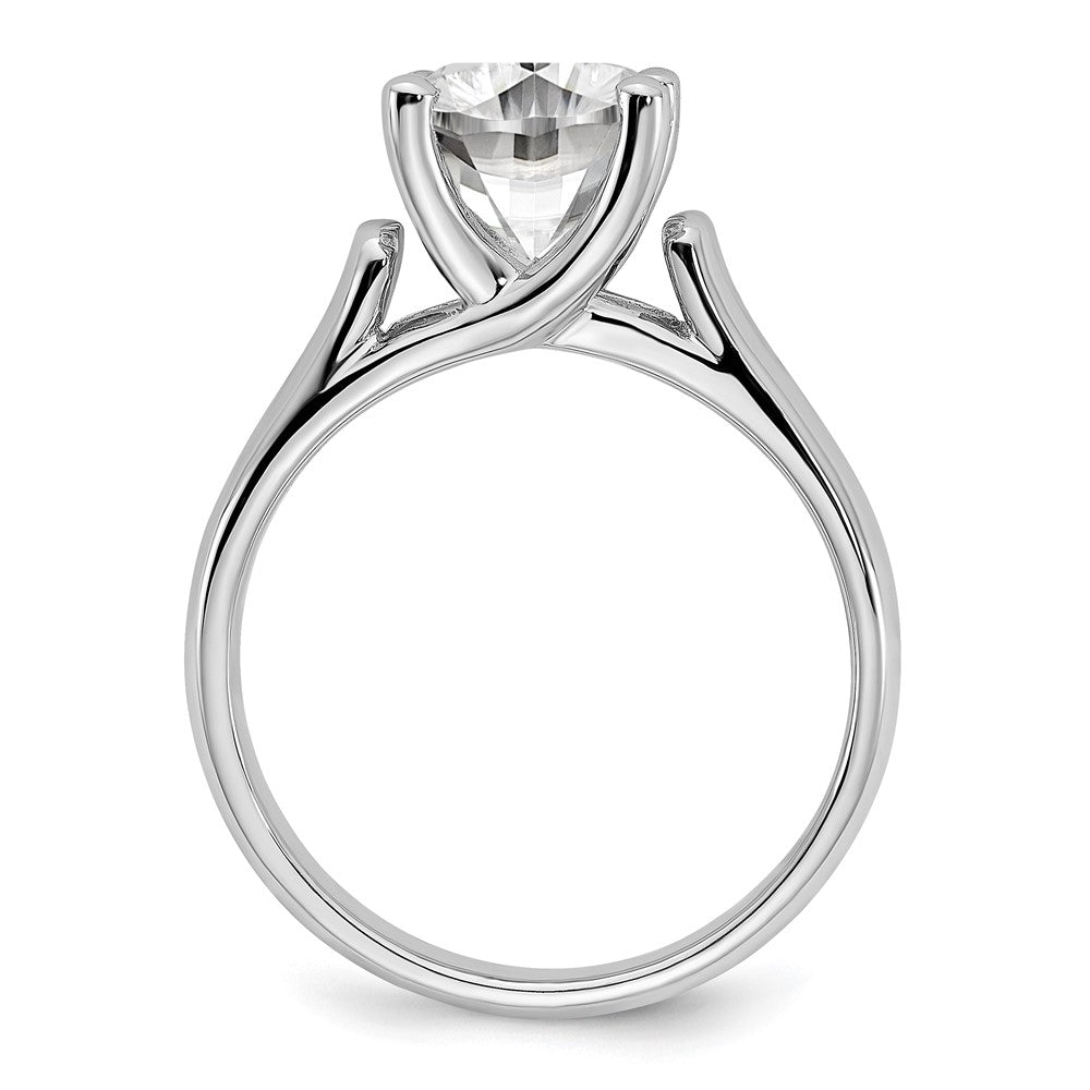 Sterling Silver Rhodium-plated Diamonore 8mm Cushion-cut Ring