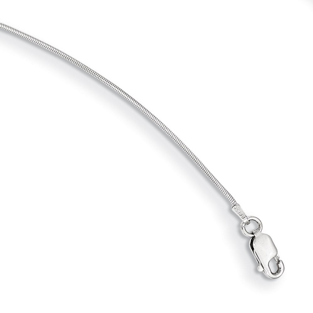 White Ice Sterling Silver Rhodium-plated 18 Inch Diamond Anchor Necklace with 2 Inch Extender 18 Inches