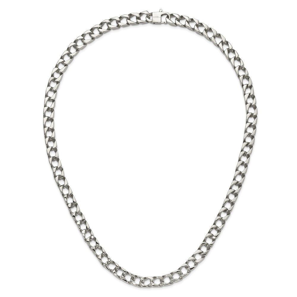 Stainless Steel Polished Square Link 24in Necklace