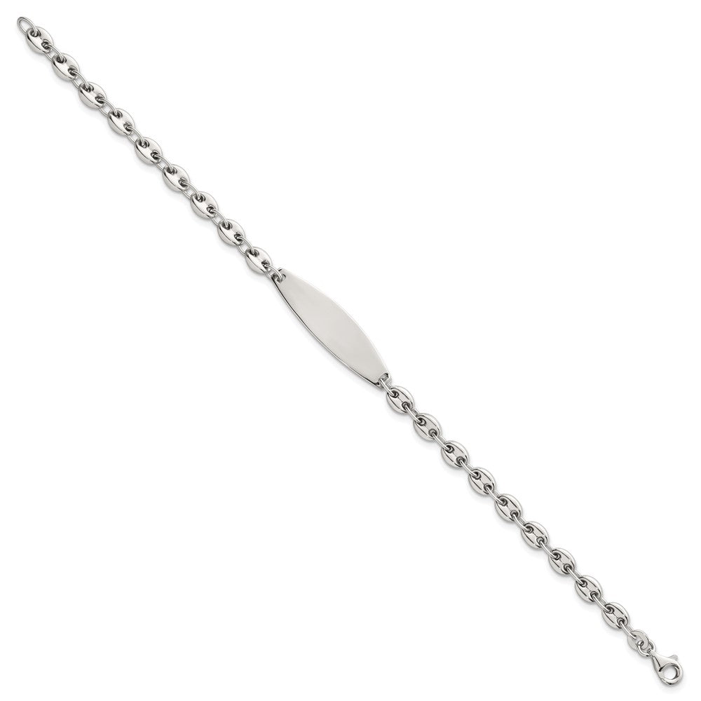 Sterling Silver Polished 5.0mm Mariner/Anchor Link 7.5 Inch ID Bracelet