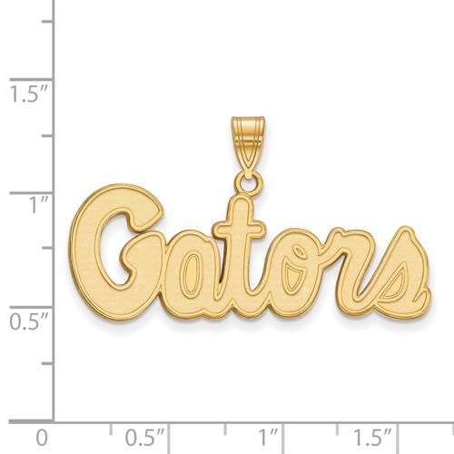 10k Gold LogoArt University of Florida Gators Script Medium Pendant Q1Y045UFL