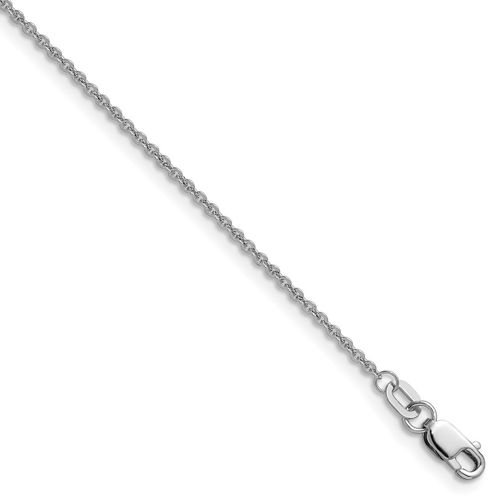10K White Gold 1.4mm Flat Cable Chain