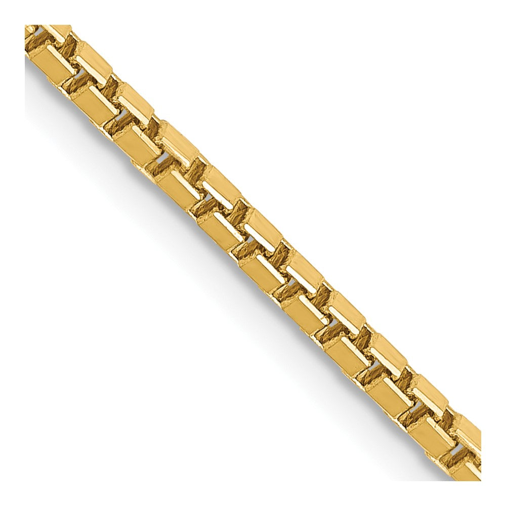 14K 16 inch 1.9mm Box with Lobster Clasp Chain