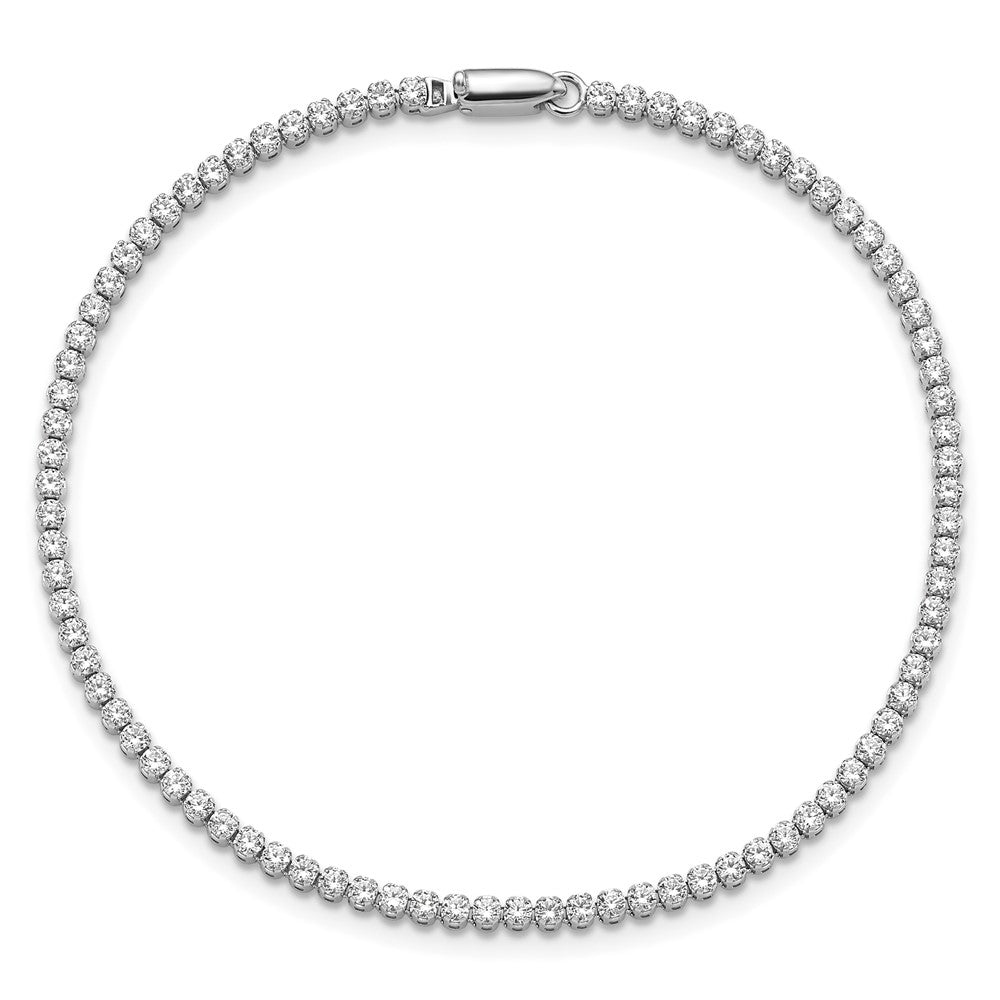 14k White Gold 2 1/8 carat Lab Grown Diamond VS/SI+ G+ Complete Round Tennis Bracelet