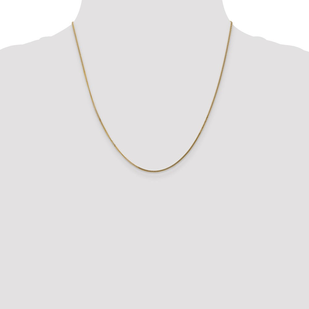 14K 20 inch 1.4mm Curb  with Spring Ring Clasp Pendant Chain