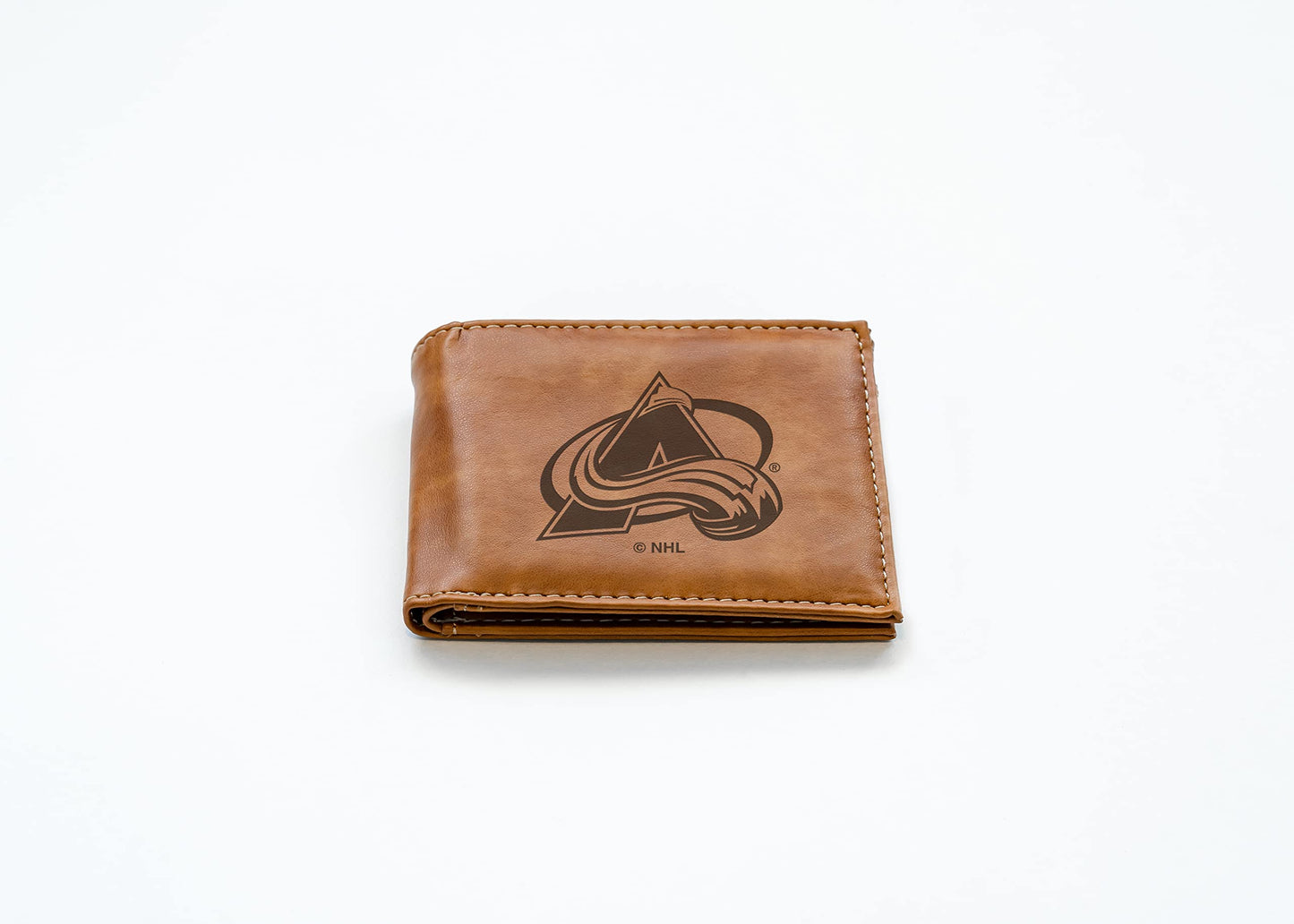 4" Brown NHL Colorado Avalanche Engraved Billfold Wallet