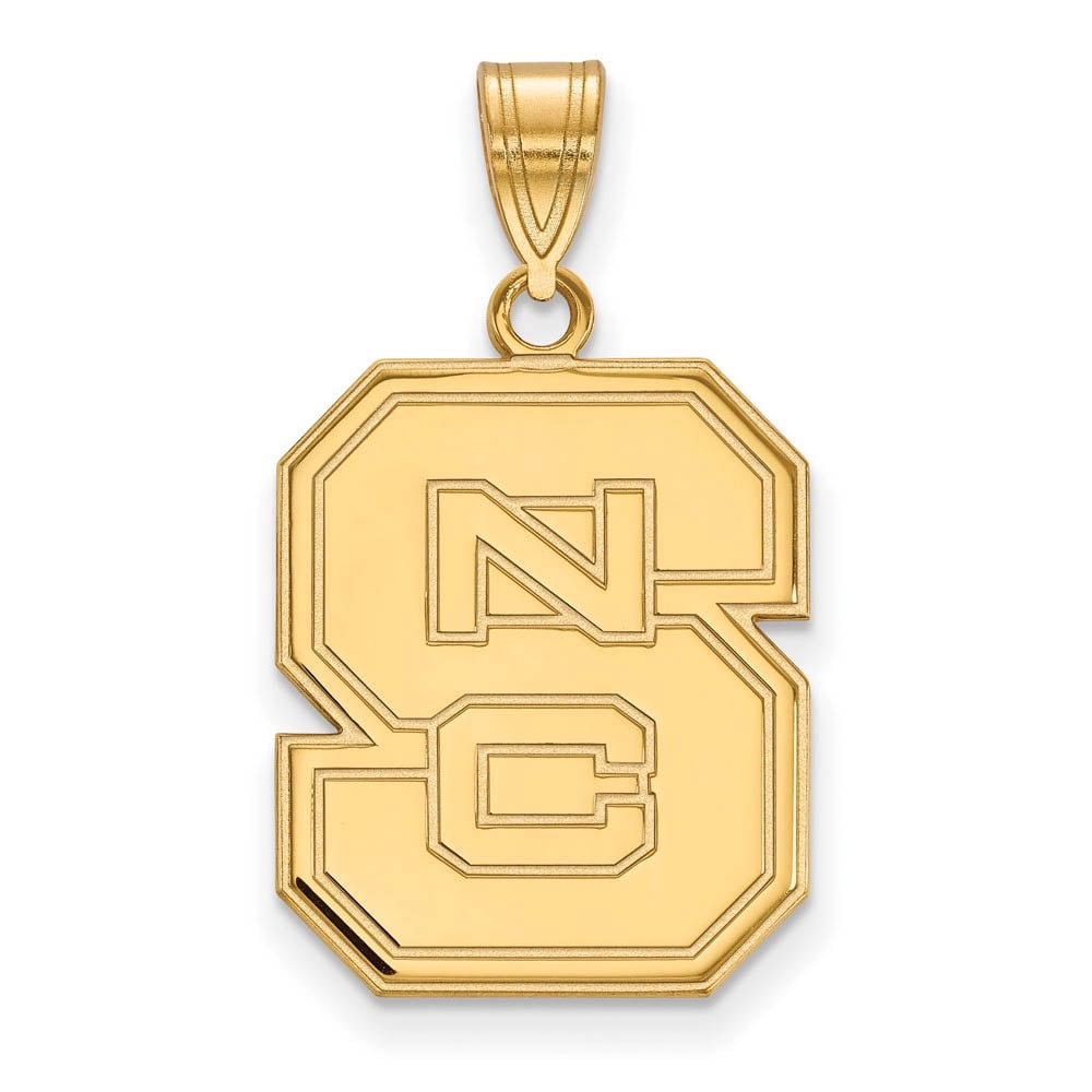 10k Gold LogoArt North Carolina State University N-C-S Large Pendant Q1Y004NCS