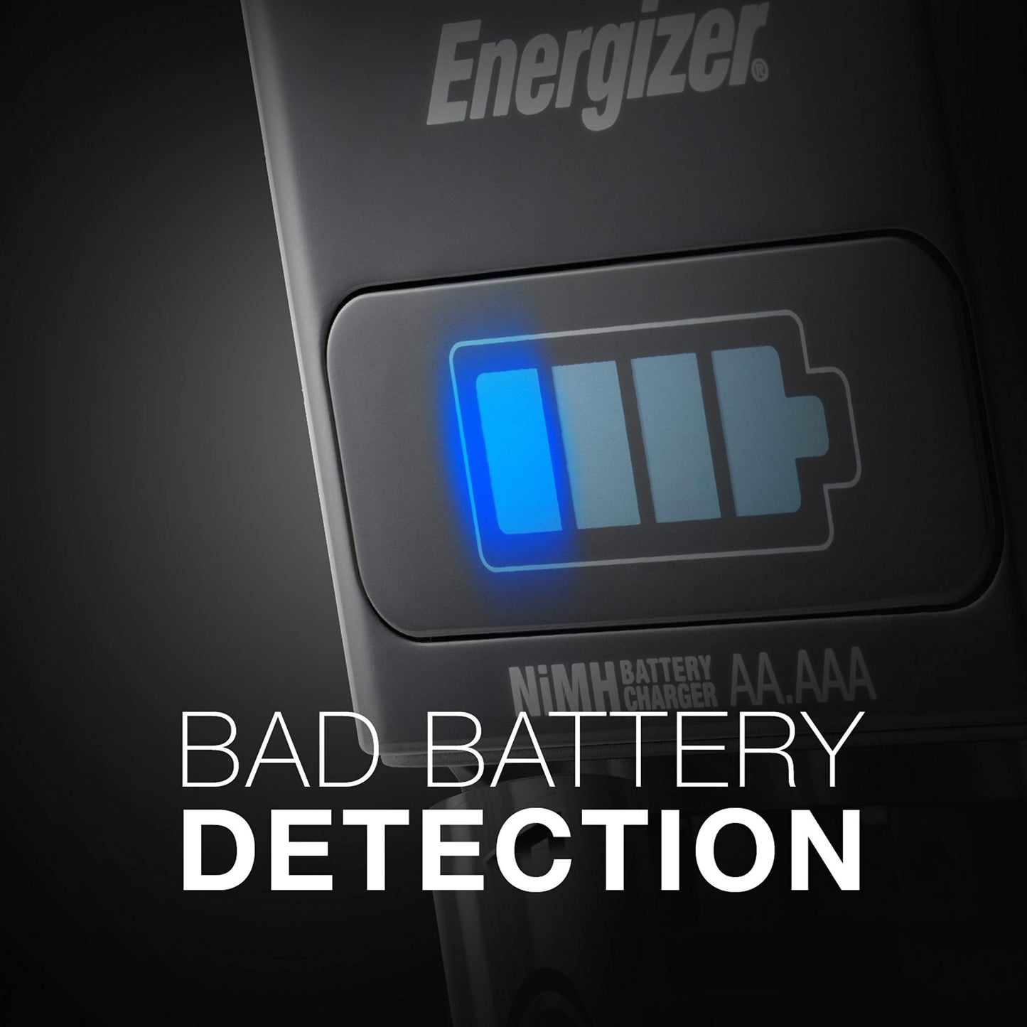 ENERGIZER EVECH1HRWB4 Recharge 1 Hour Charger, AA or AAA NiMH Batteries, 3 per Carton