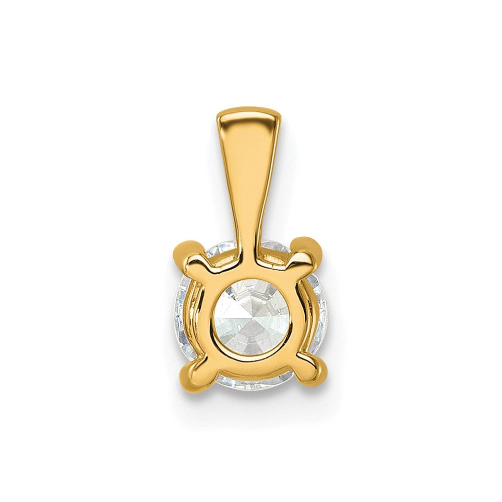 14k 3/4 carat Lab Grown Diamond VS/SI+ G+ Round Complete Four Prong Pendant