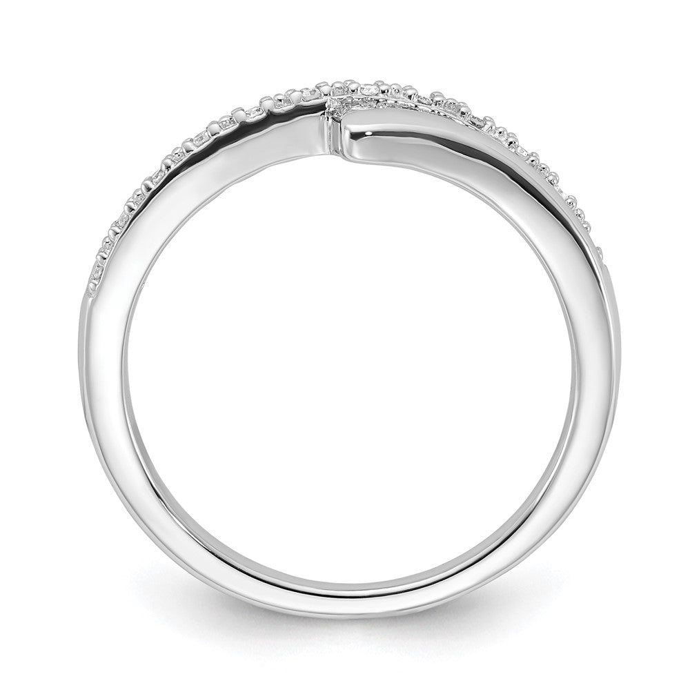 Sterling Silver Polished Fancy Diamond Ring