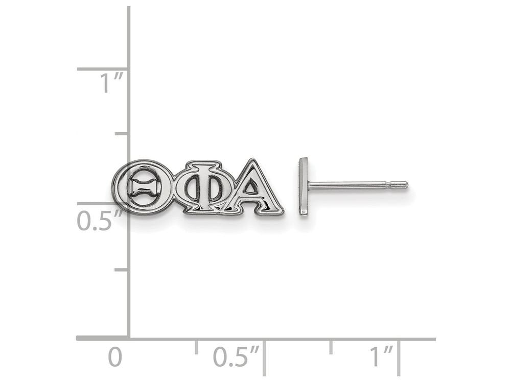 Sterling Silver LogoArt Official Licensed Greek Sororities Theta Phi Alpha (???) XS Post Earrings