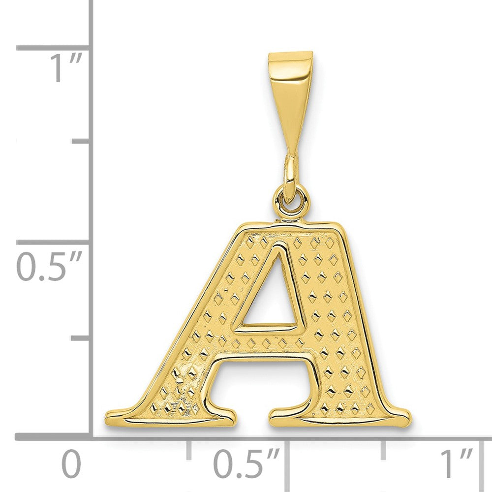 10k Gold Initial A Pendant