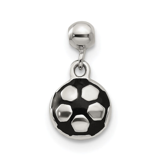 Mio Memento Sterling Silver Enamel Dangle Soccer Ball Charm