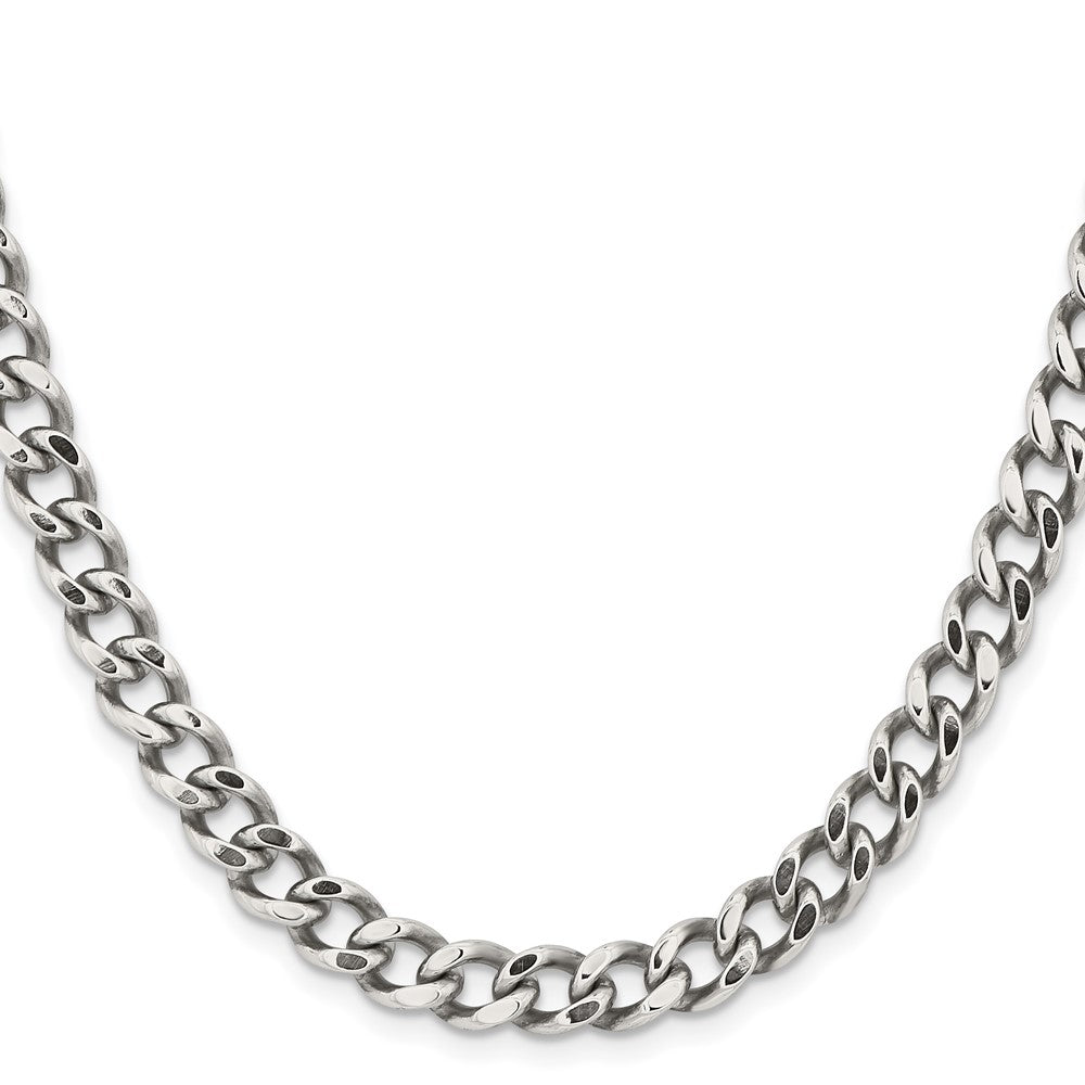 Stainless Steel Polished 7.5mm 20in Curb Chain