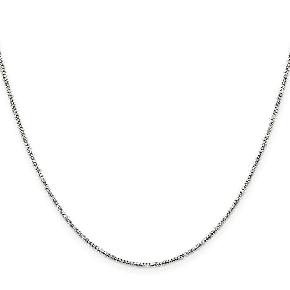 Sterling Silver Rhodium-plated .9mm Box Chain with a 2 inch extention 18 Inches
