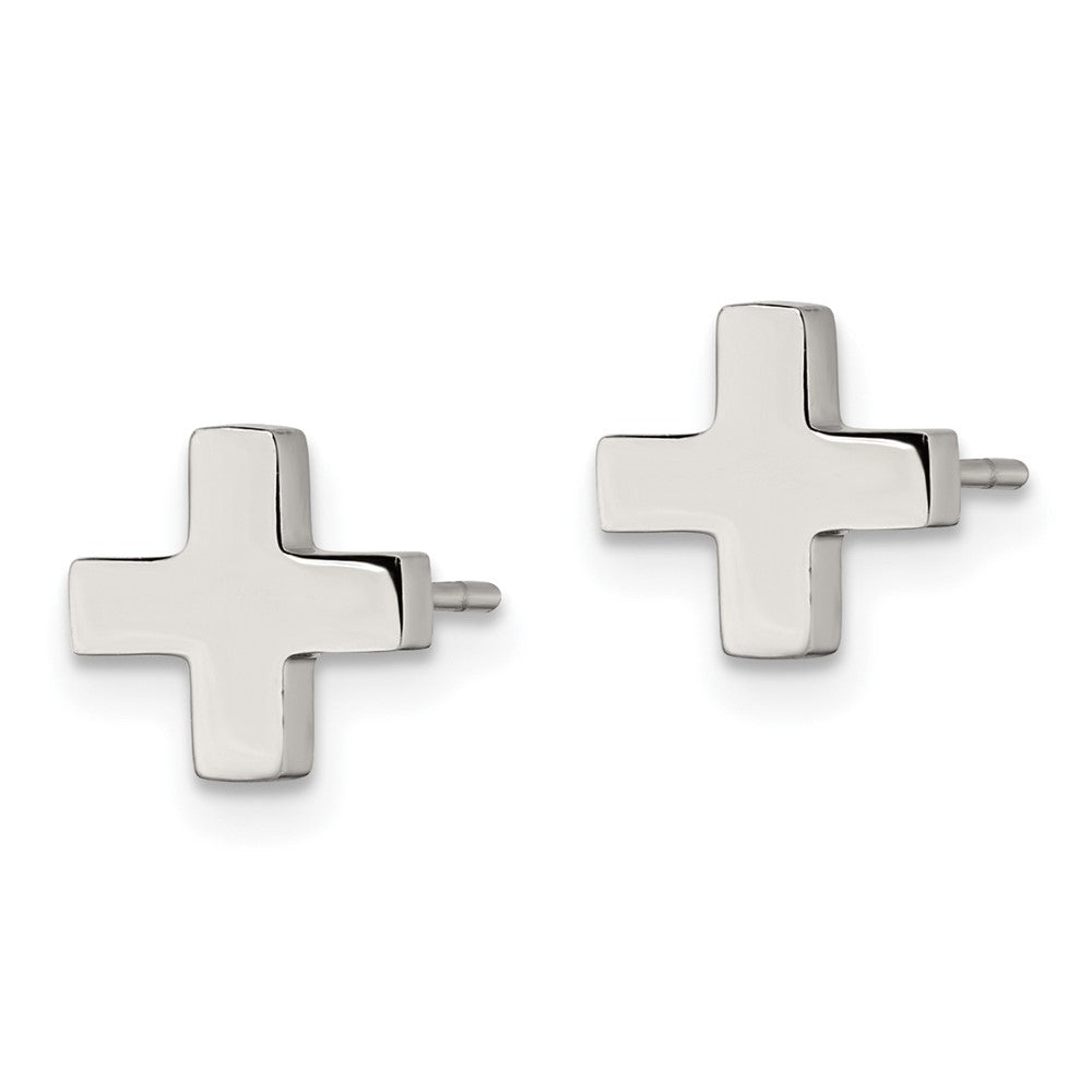 Stainless Steel Polished X Post Earrings