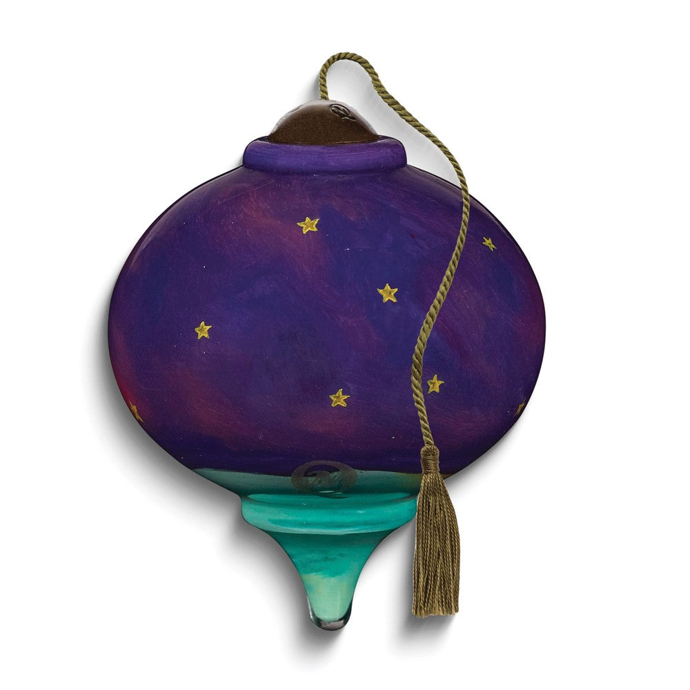 Neqwa Art Sweetly Singing O'er the Plains by Sarah Summers Hand-painted Glass Ornament