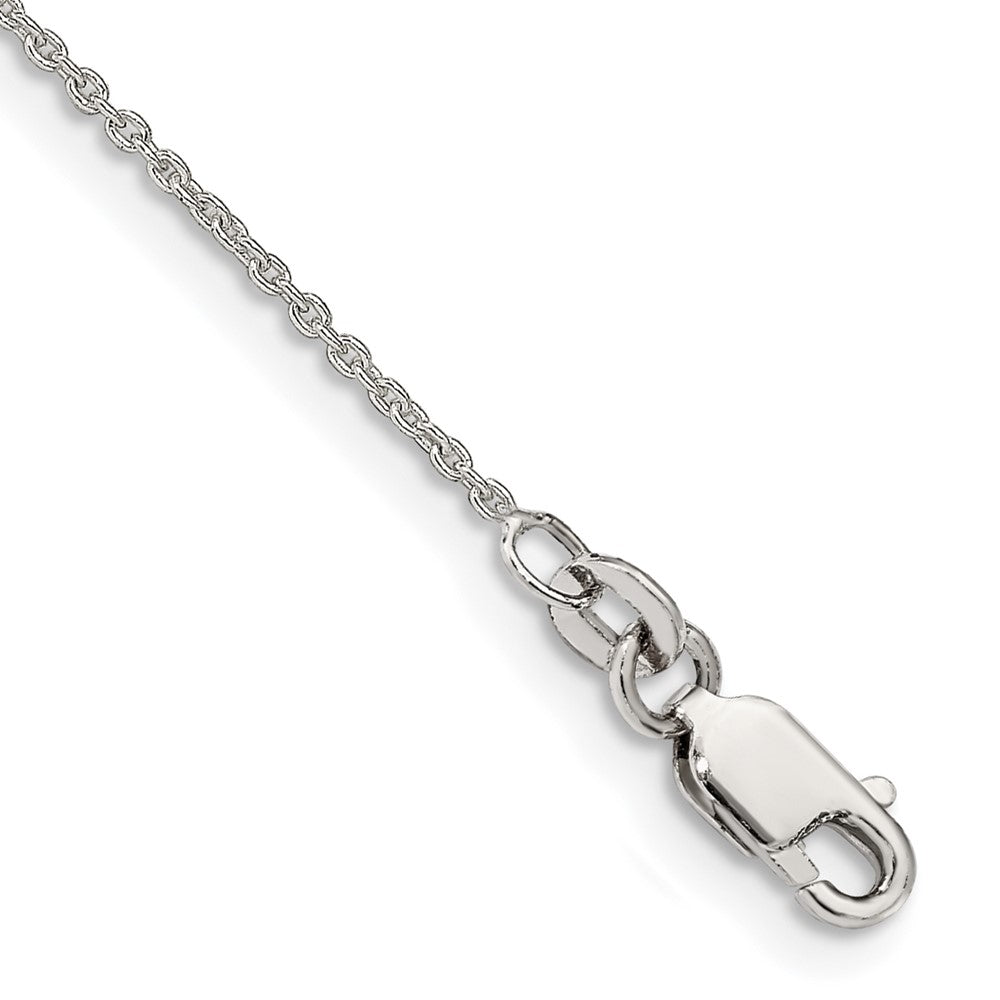 Sterling Silver 1mm Cable Chain Anklet 9 inches