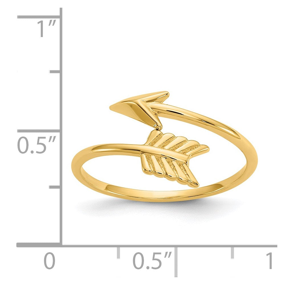 14K Polished Arrow Ring Size 7