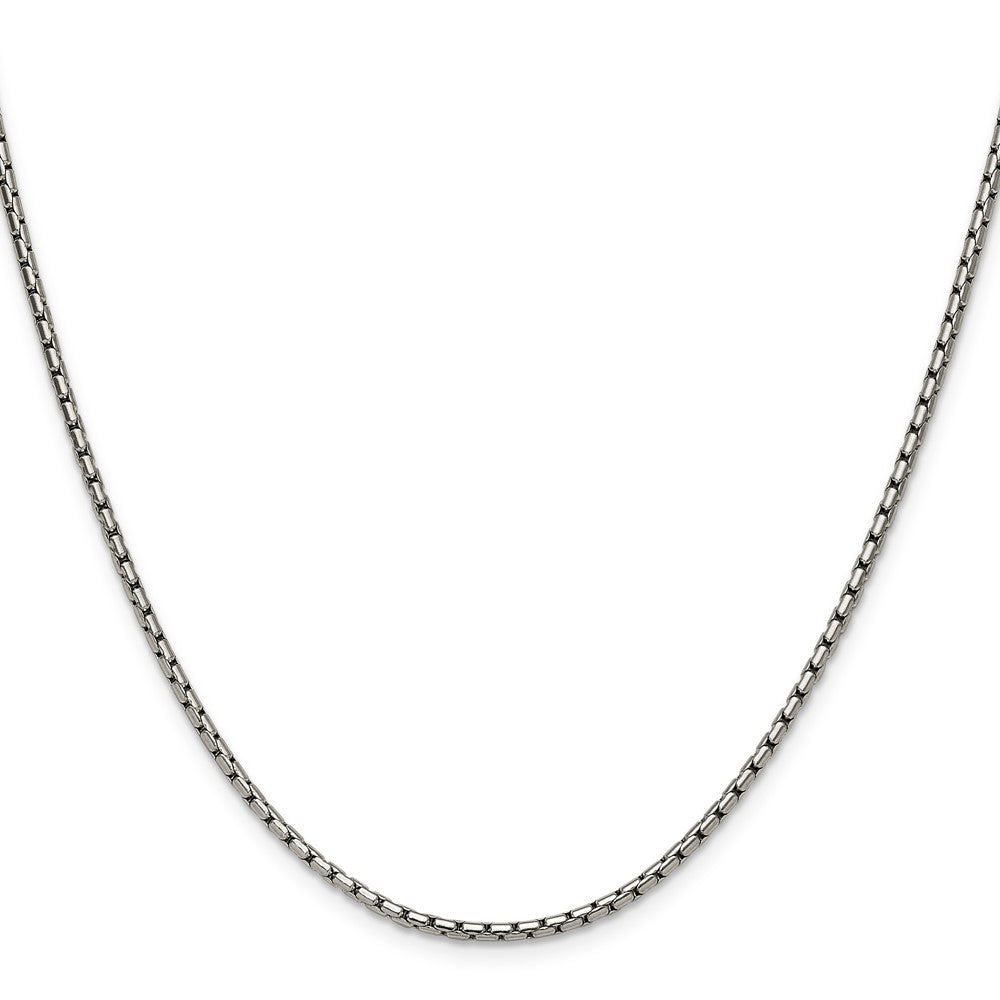 Chisel Stainless Steel Polished 1.7mm 22 inch Elongated Box Chain