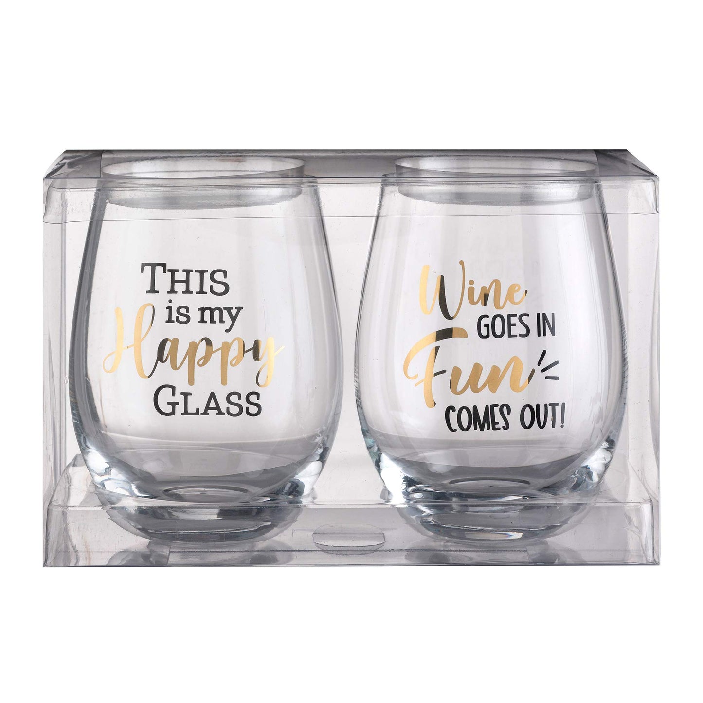 Lillian Rose Wine Glass Set with Fun Sayings