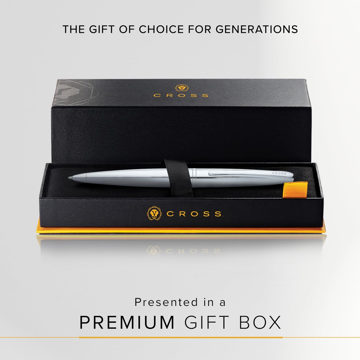 Cross ATX Refillable Ballpoint Pen, Medium Ballpen, Includes Premium Gift Box - Chrome