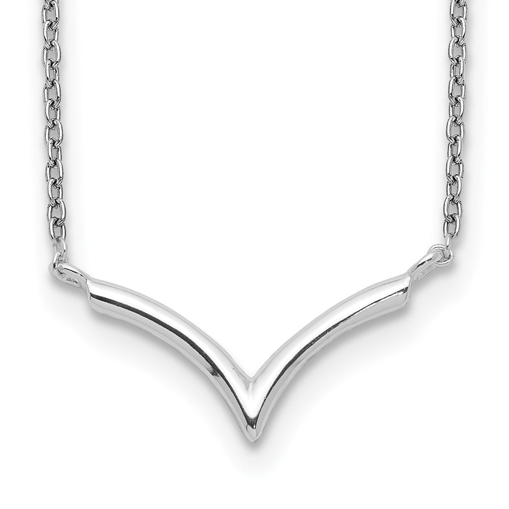 Sterling Silver Polished V-Shape Necklace 16 Inches