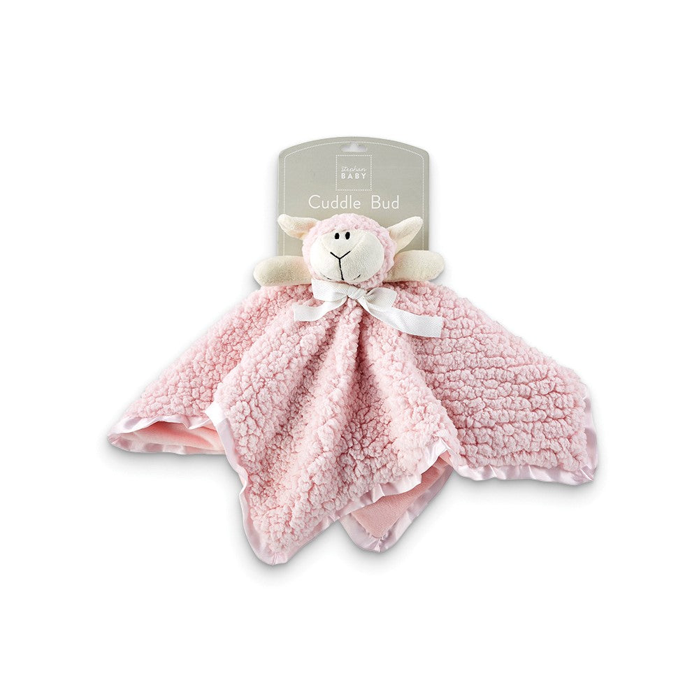 Pink Cuddle Buds Plush Lamb Blanket