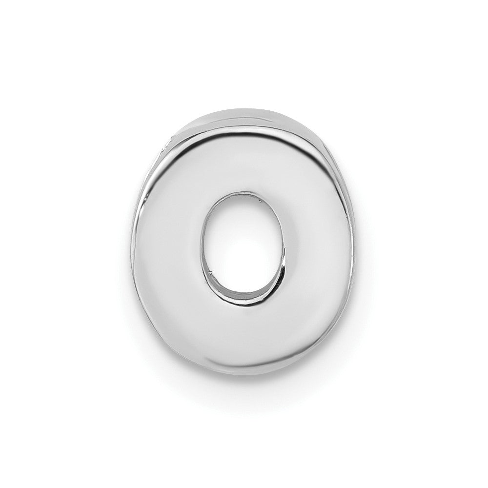 Sterling Silver Polished O Initial Slide