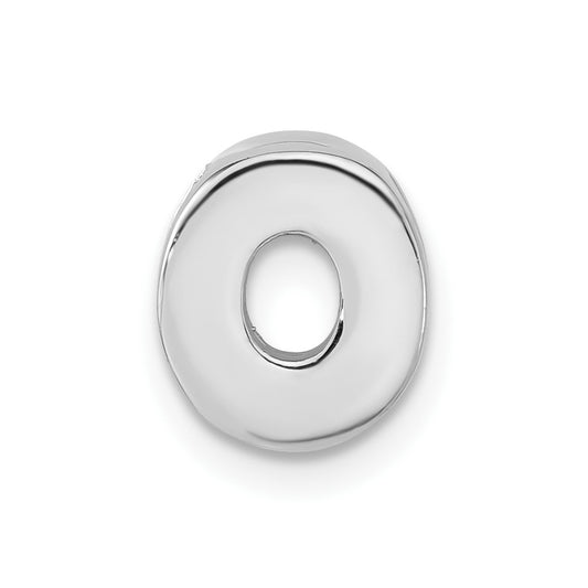Sterling Silver Polished O Initial Slide