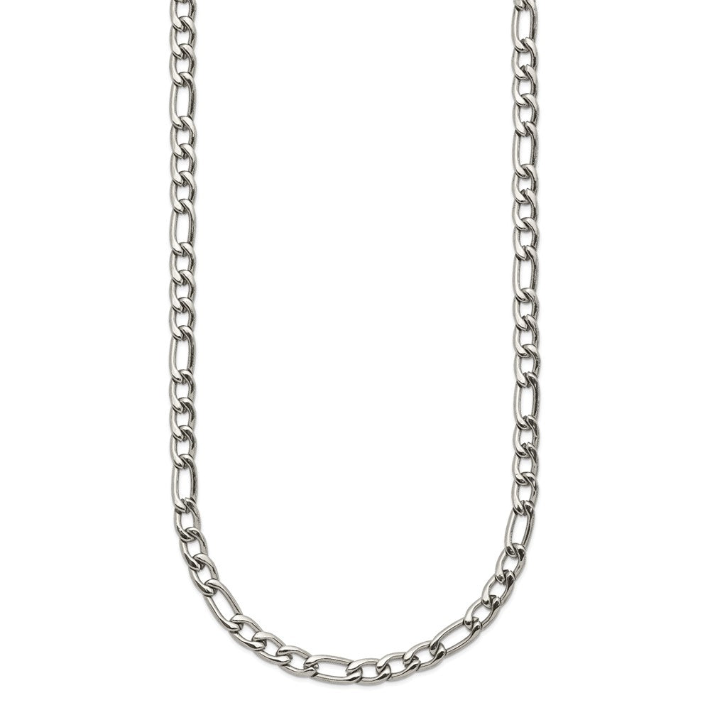 Stainless Steel Polished 4mm 20in Figaro Chain