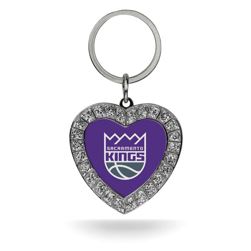 NBA Sacramento Kings Rhinestone Heart Key Ring QGC7925