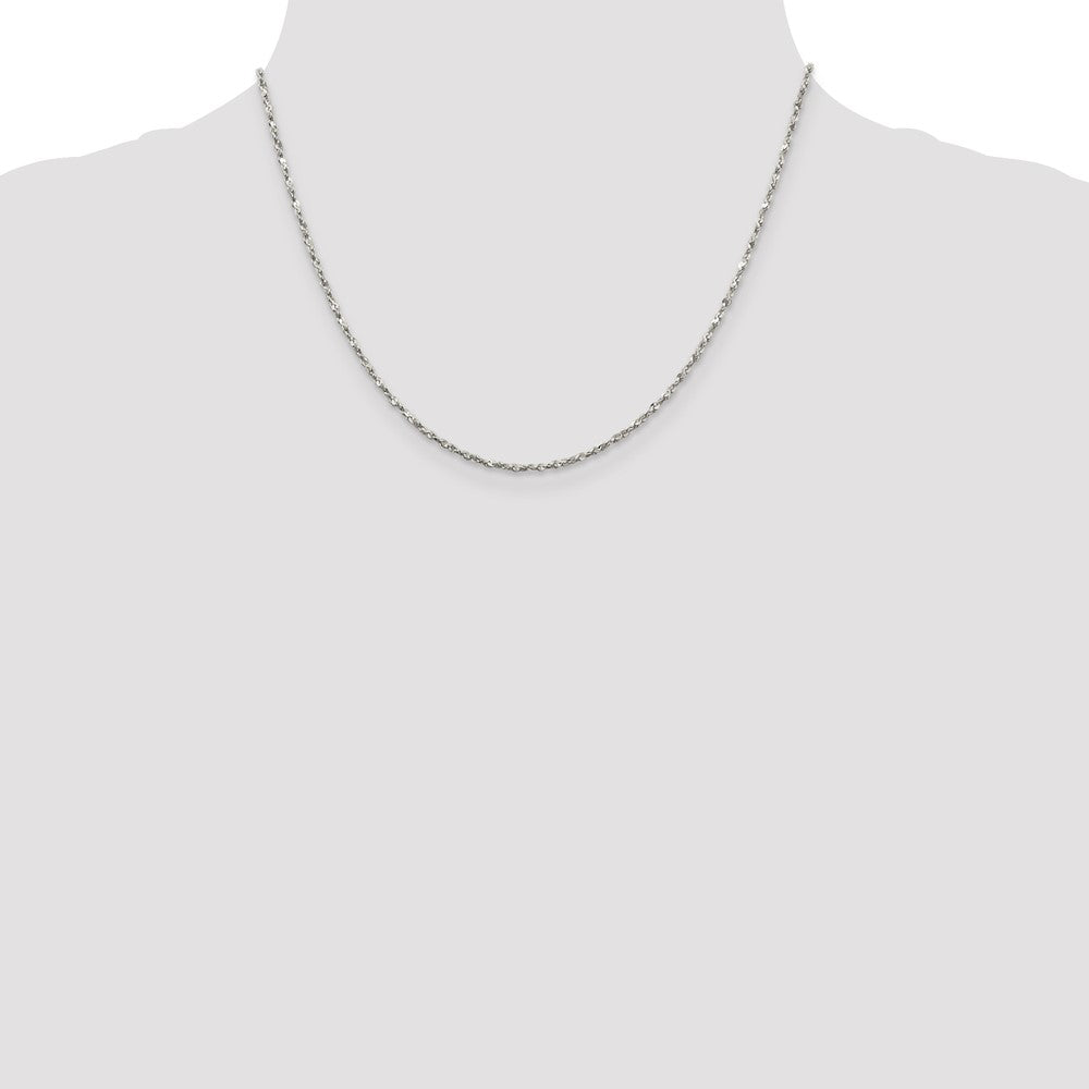 Sterling Silver 1.8mm Twisted Serpentine Chain 18 Inches