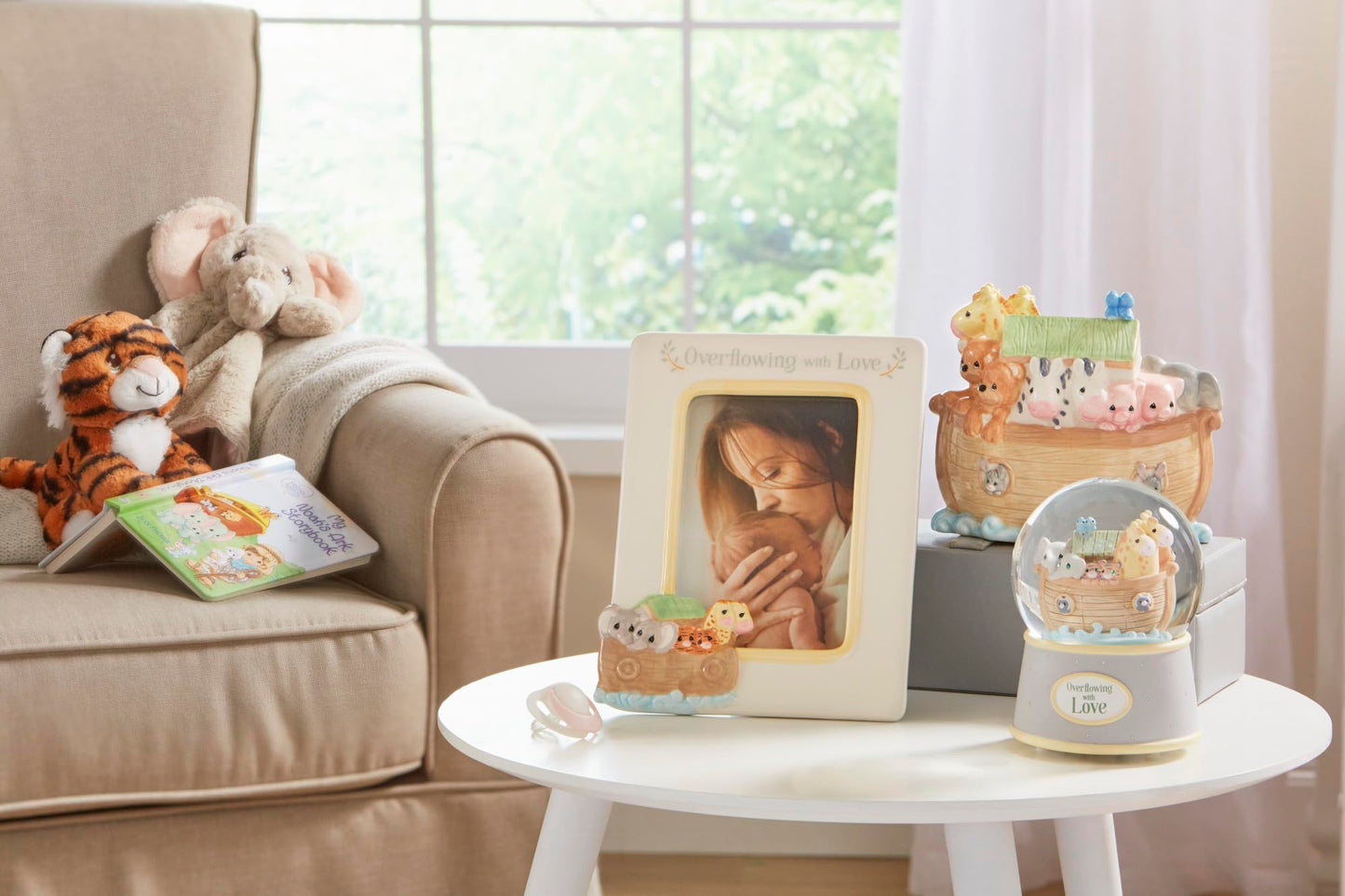 Precious Moments Overflowing with Love Noah's Ark Top Slot Porcelain Bank Nursery Décor 173434
