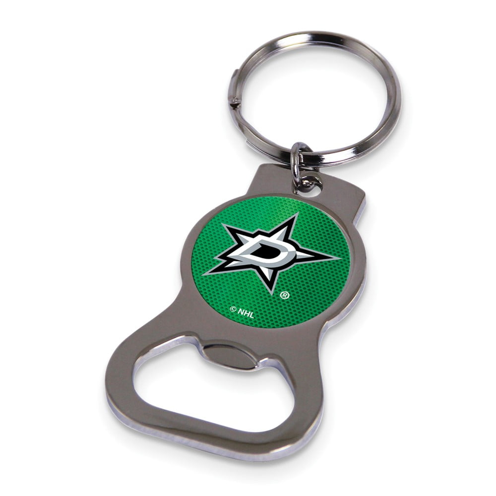 NHL Dallas Stars Silver-tone Bottle Opener Key Ring by Rico Industries QGC6369