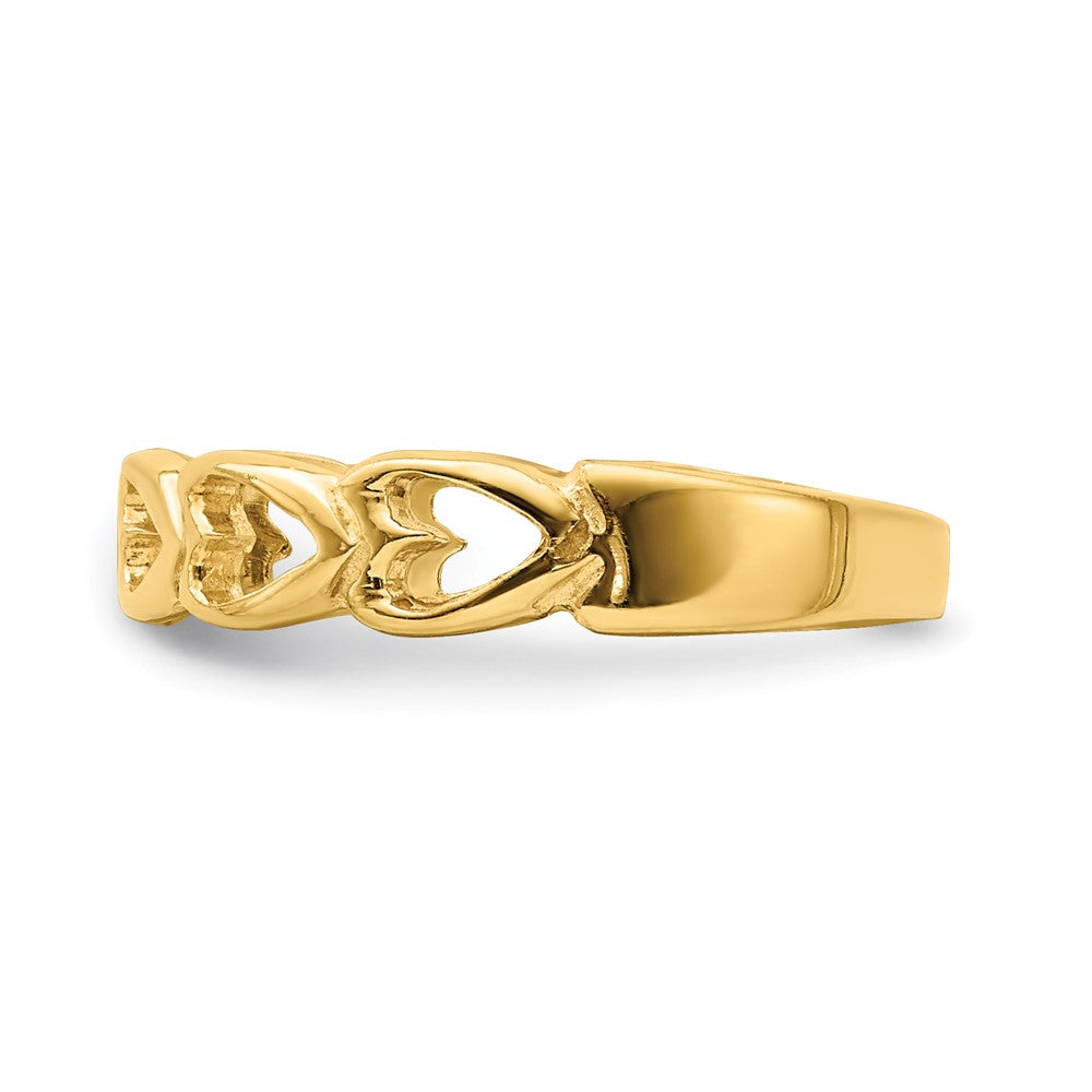 14k Open Hearts Baby Ring Size 3