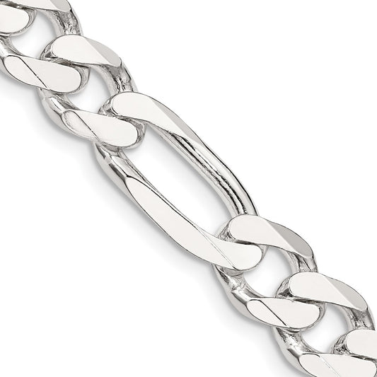 Sterling Silver 9mm Figaro Chain 30 Inches