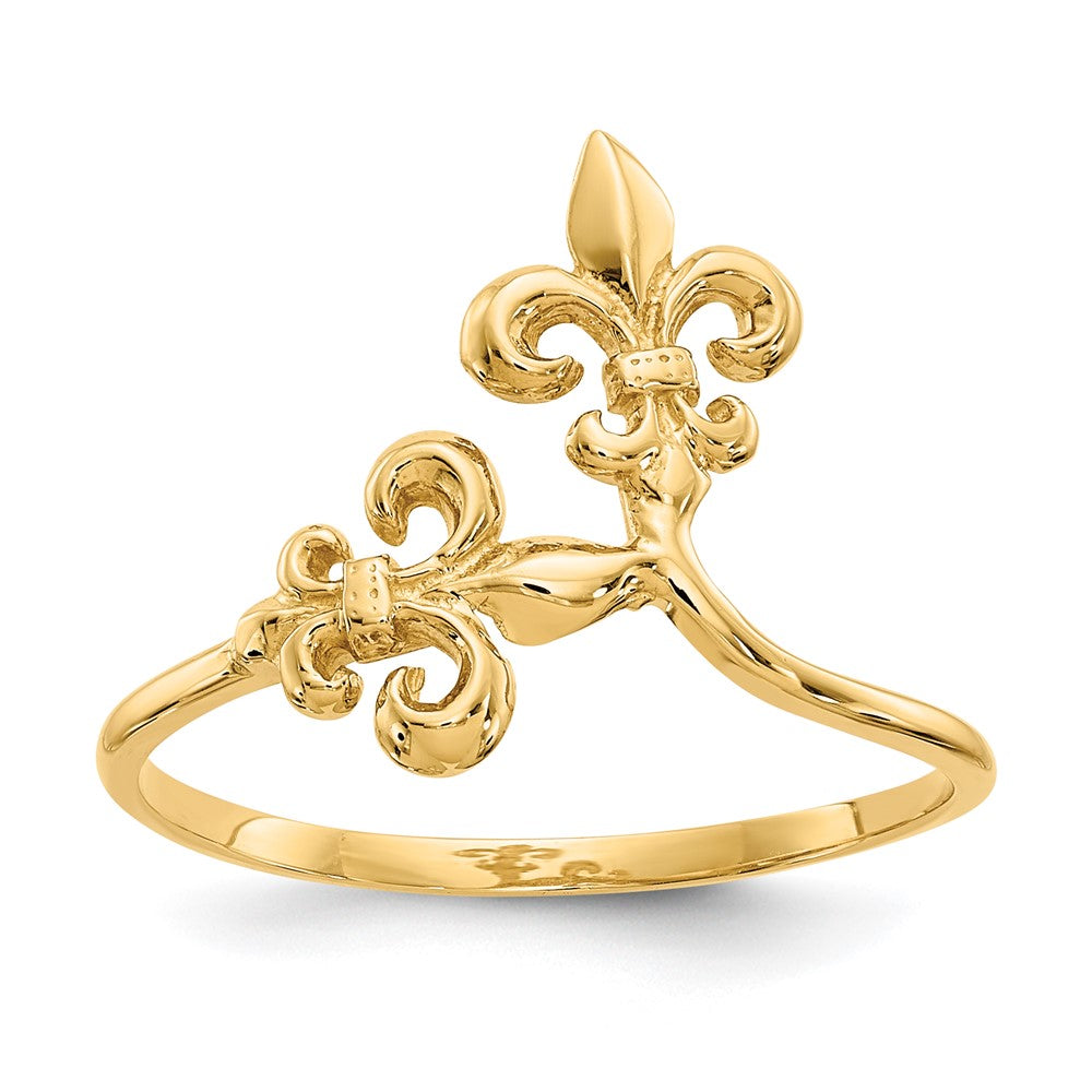 14k Polished Fleur De Lis Ring Size 6.5