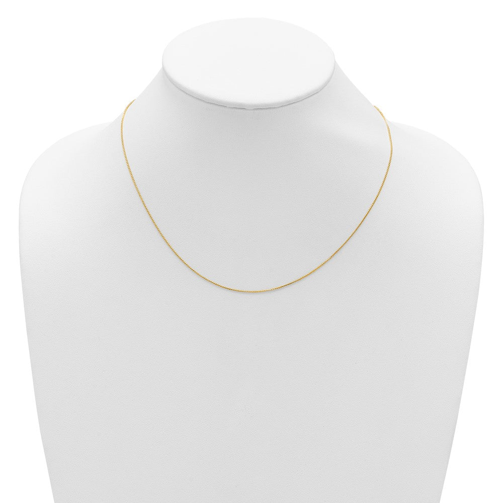 14K .65mm D/C Spiga 1in+1in Adjustable Chain