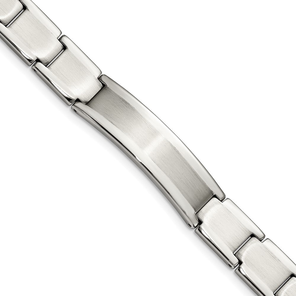 Stainless Steel Brushed and Polished 8.25in ID Bracelet 8.5 inches