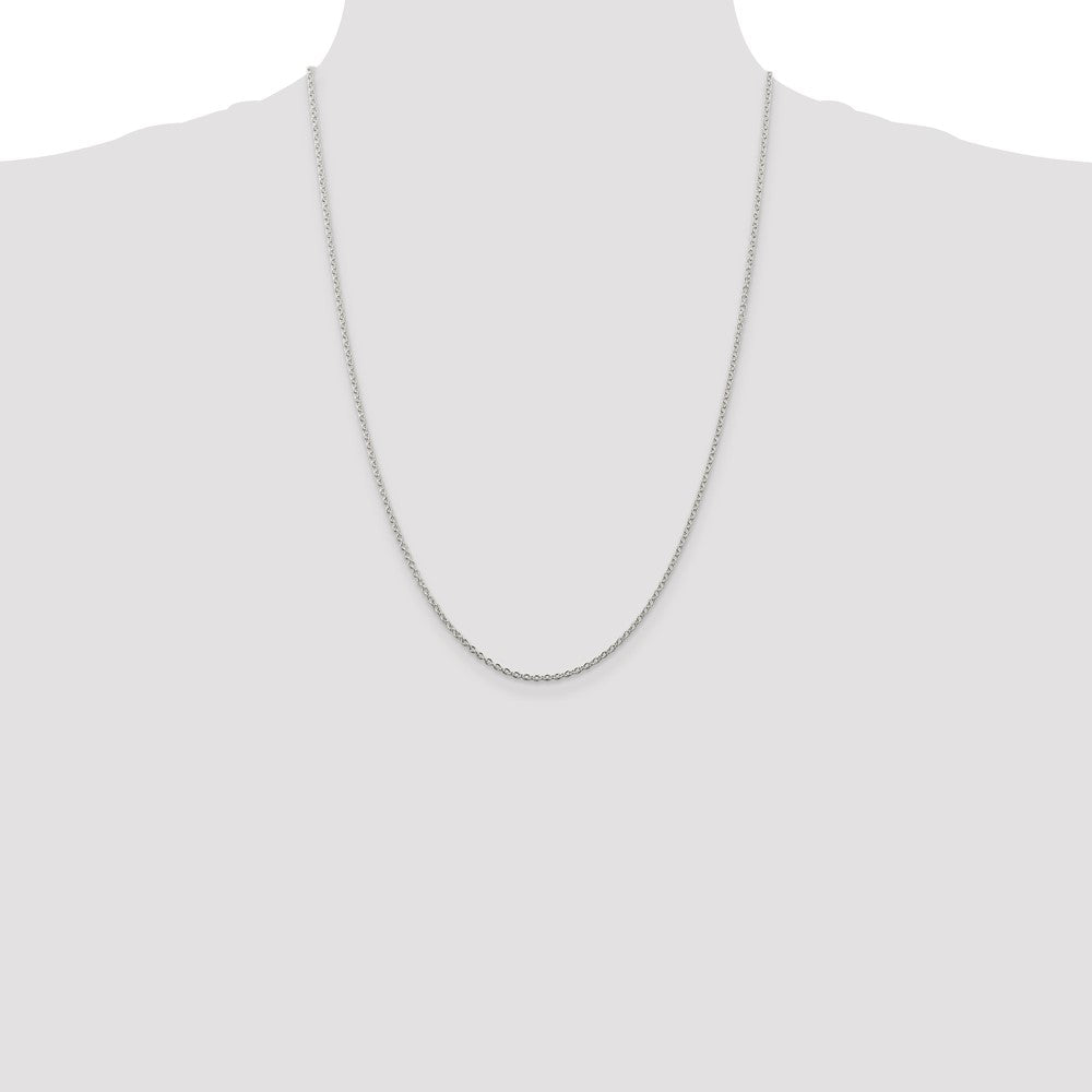 Sterling Silver 1.95mm Cable Chain 24 Inches