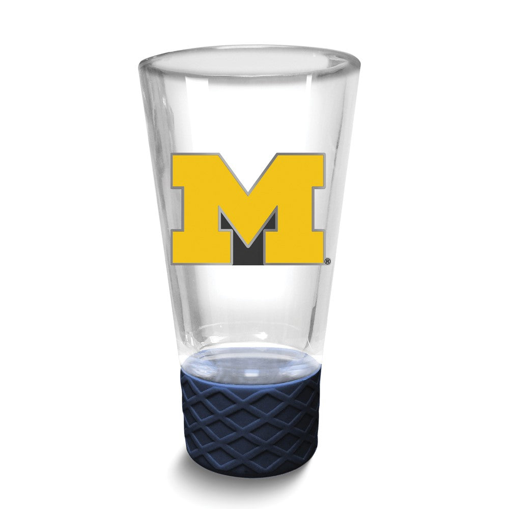 Collegiate University of Michigan Collectors 4 oz. Shot Glass with Silicone Base