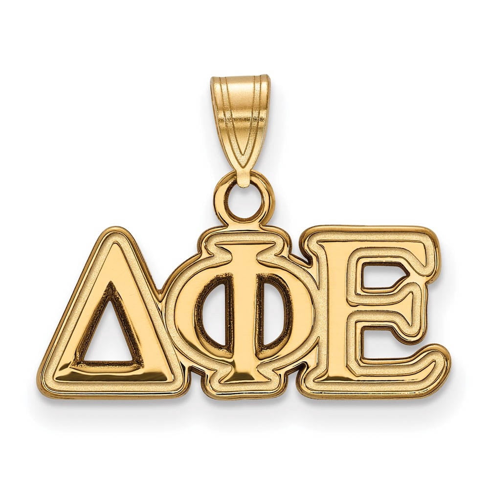 Logoart Sterling Silver Gp Delta Phi Epsilon Small Pendant