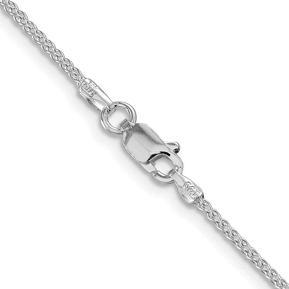 Sterling Silver Rhodium-plated 1.5mm Round Spiga Chain 24 Inches